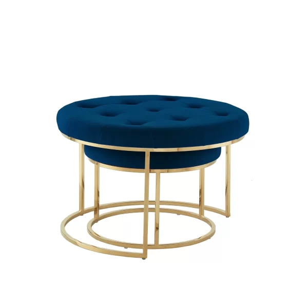 Ec- 2 in 1 VELVET NESTING COFFEE TABLE - Image 5